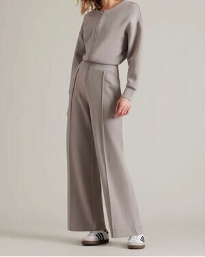 Rhone NWT DreamGlow Jumpsuit Wide Leg Zip-Up XL Taupe Mist